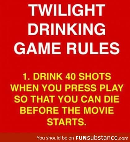 Twilight Drinking Game