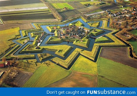 Fort Bourtange in Groningen, Netherlands