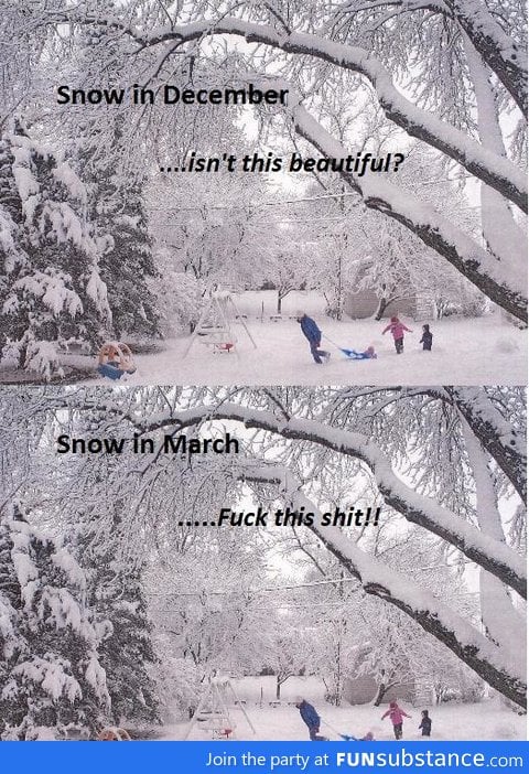 New England's attitude on snow