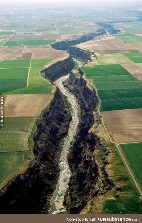 The Snake River and canyon near Twin Falls, Idaho