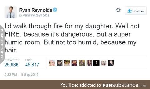 Ryan Reynolds as a father