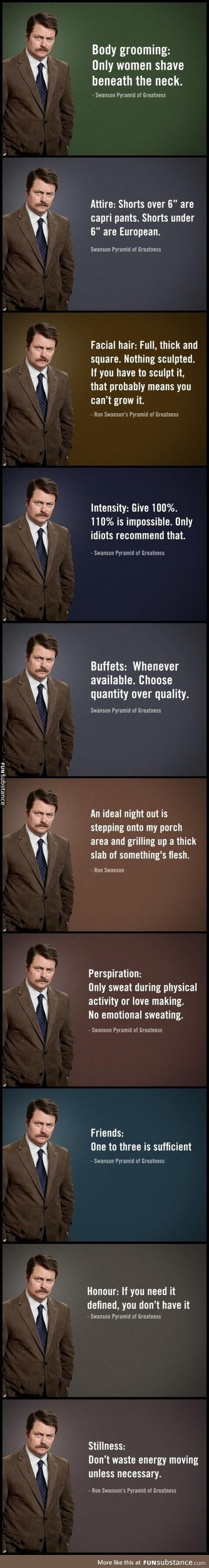 Ron Swanson's Words of Wisdom