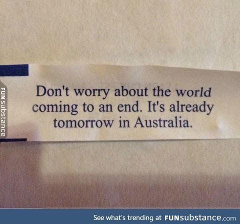 Worrying about the end of the world