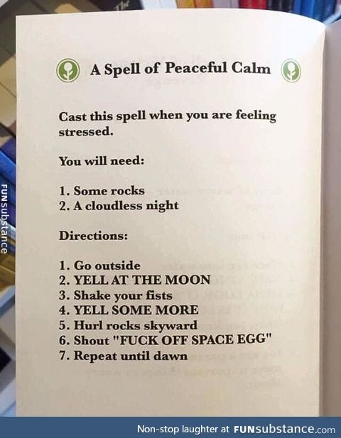 a spell of peaceful calm