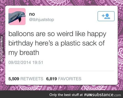Oddness behind balloons