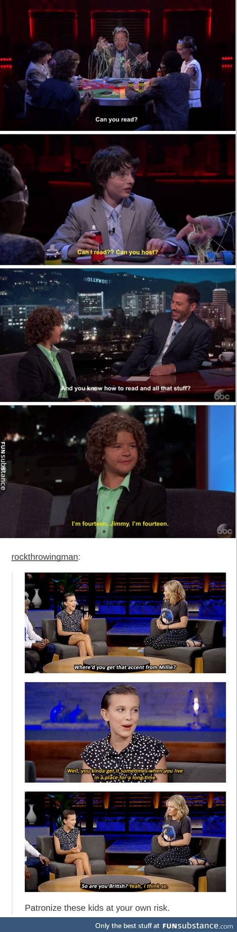 the "stranger things" kids are savage