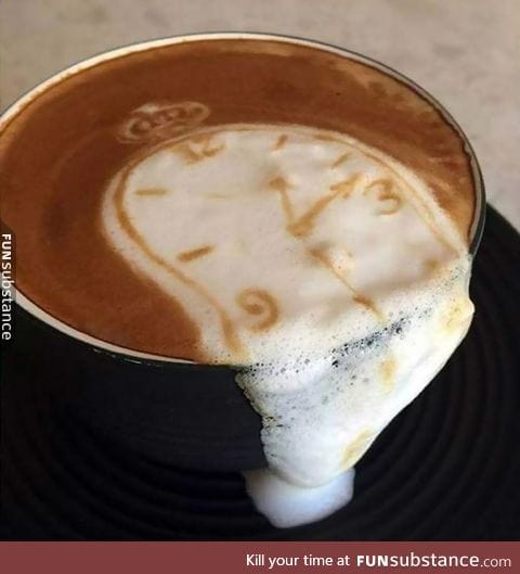The Persistance of Memory latte art