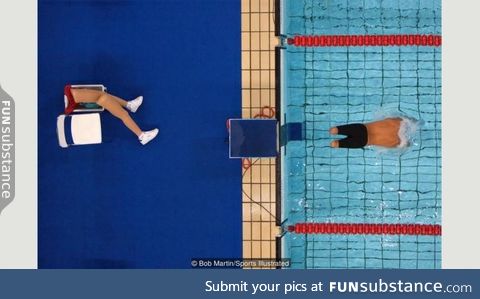 Paralympic swimmer Avi Torres of Spain leaves legs behind at beginning of 200m freestyle