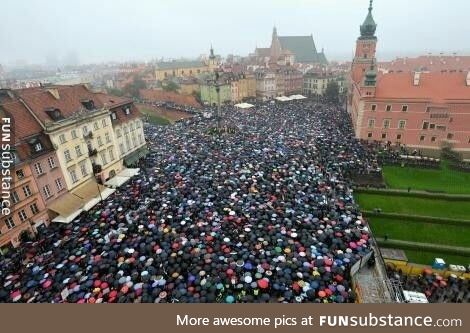 Polish government wants to COMPLETELY ban abortion. They protested