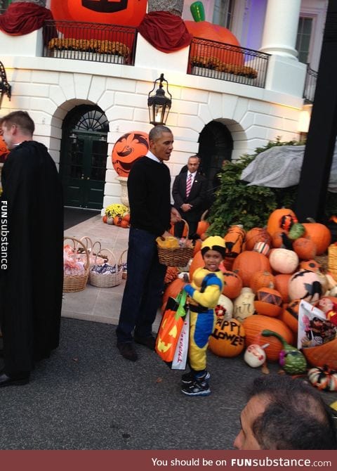 Obama met the pope..and wolverine!