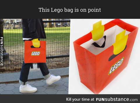 Lego bag on point