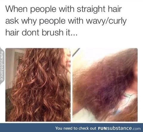 Brushing your curly hair