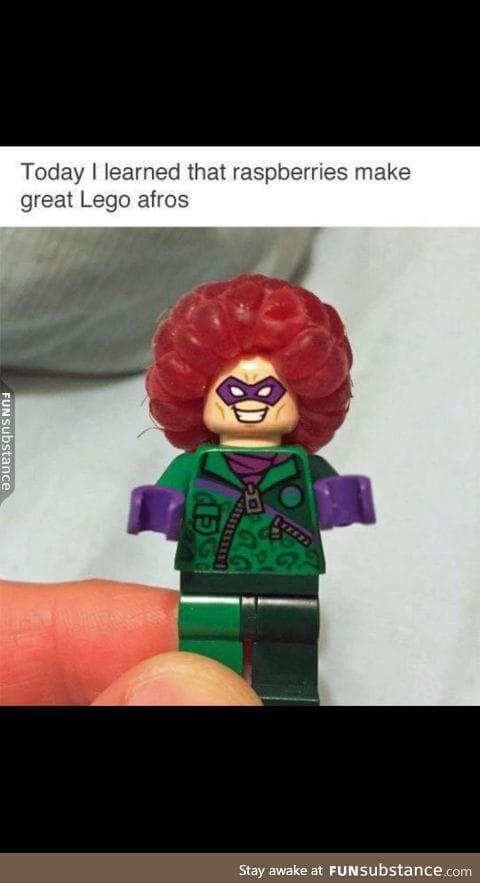 Raspberries make great Lego afros