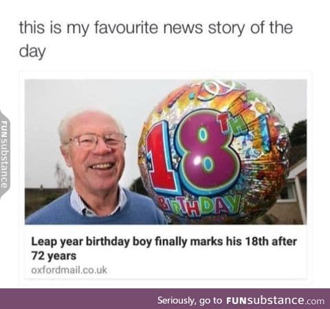 Only 18 birthdays old