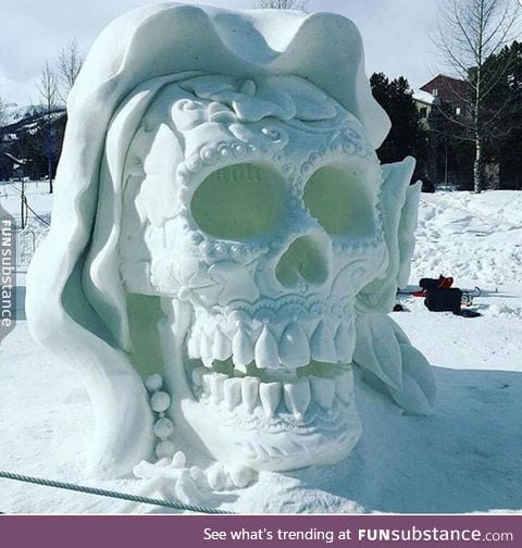 Snow skull