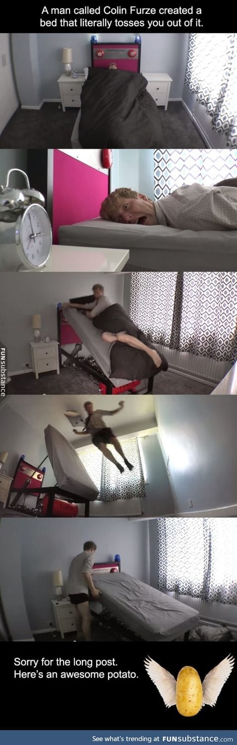 A bed that can definitely wake you up