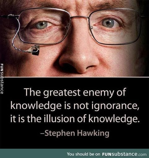 Stephen hawking said once