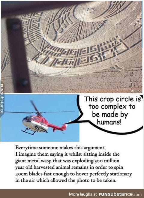 Crop circles vs. technology