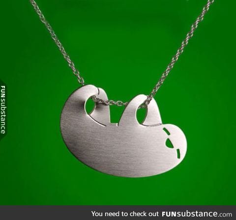 Clever sloth necklace