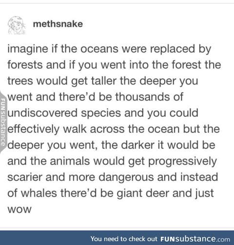 If oceans were replaced by forests