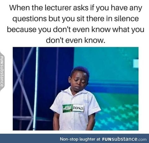 Don't know what you don't know