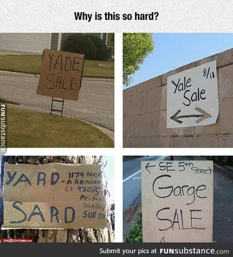 Yard sale difficulties