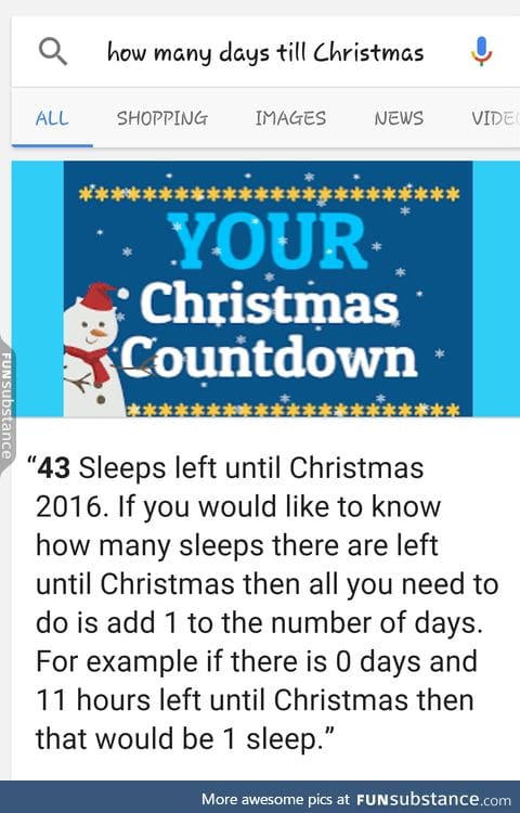 It time we drop days and start using sleeps... 43 sleeps!
