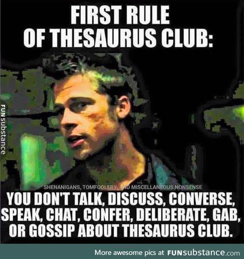 Rules of thesaurus club
