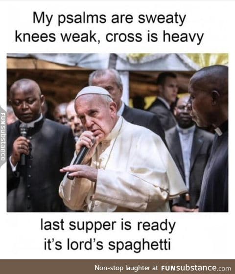 Pope spitting bars