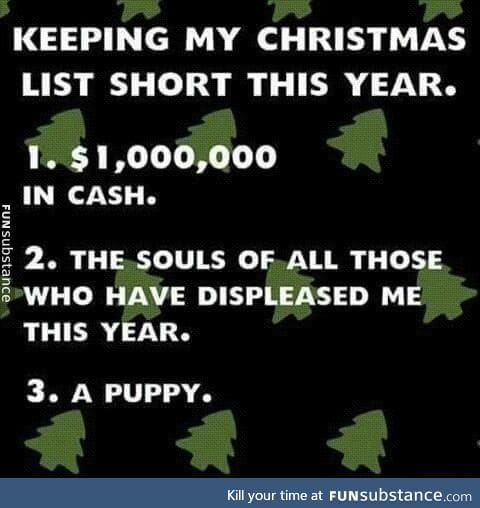 Short Christmas list