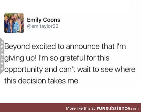 Congratulations, emily!