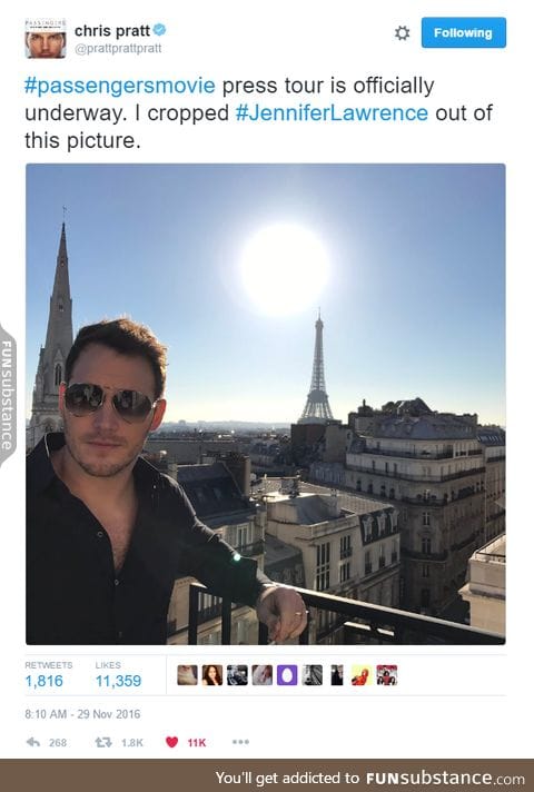 I love Chris Pratt