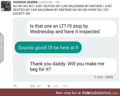 Sexting the car salesman