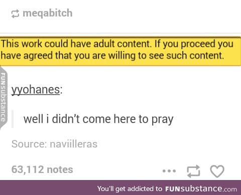 "Adult content" no shit Sherlock