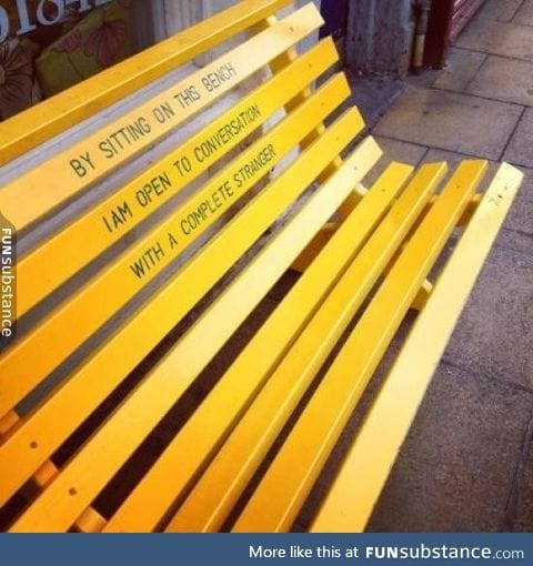 A bench in Edinburgh, Scotland