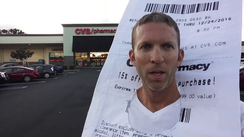 I went to CVS dressed as a giant CVS receipt