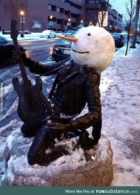 Jimi Hendrix the Snowman