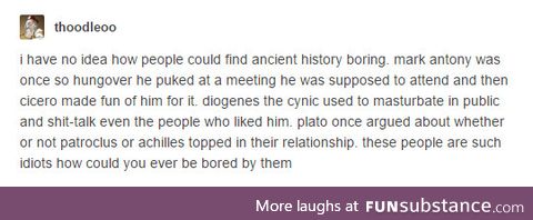 History is not boring