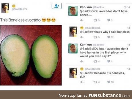 Boneless avocados