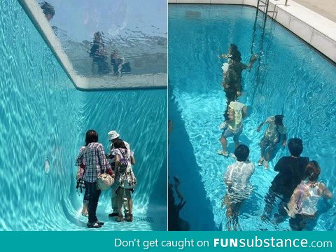 Fake pool. Pretty cool illusion