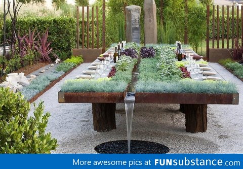Cool garden table