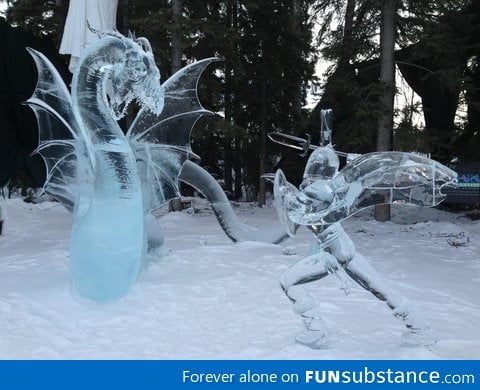 Amazing Ice Sculpture from Ice Alaska in Fairbanks