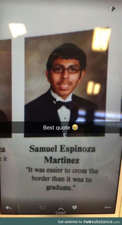 What my senior quote should've been