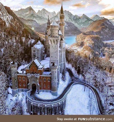 Stunning Neuschwanstein Castle in Winter, Germany