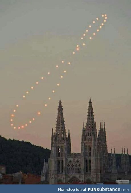 This is how the sun looks when you take a picture at the same place every week for a year