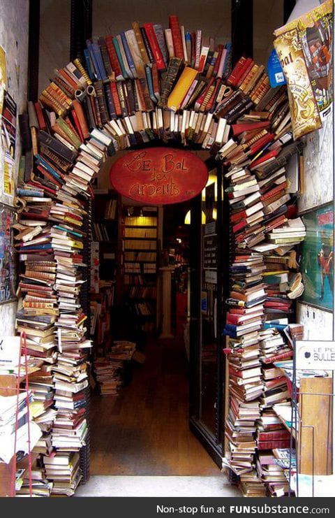 Possibly the coolest entrance to a bookstore