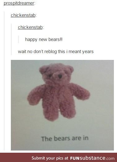 I know it's a little late, but happy new bear!
