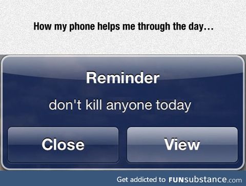 Daily phone reminder