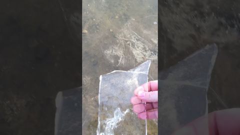 Throwing a sheet of ice across a frozen pond sounds eerily beautiful