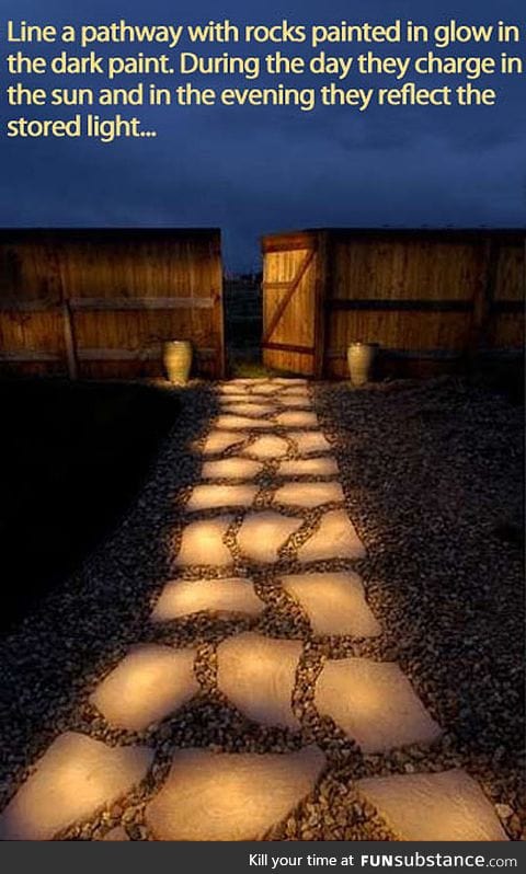 How to easily make a glow in the dark pathway